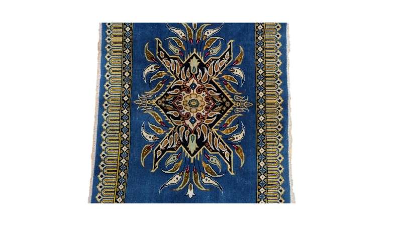 Very Fine Persian Kashan Carpet 96cm x 60cm Hand Knotted