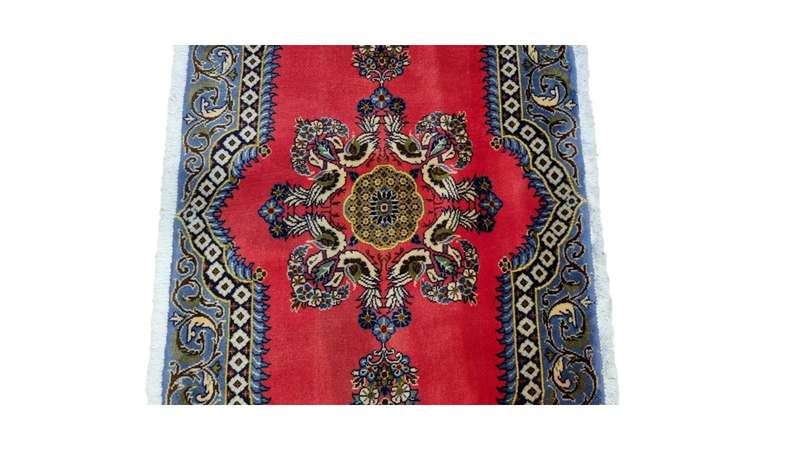 Very Fine Persian Kashan Carpet 103cm x 65cm Hand Knotted