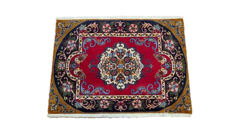 Very Fine Persian Kashan Carpet 97cm x 71cm Hand Knotted