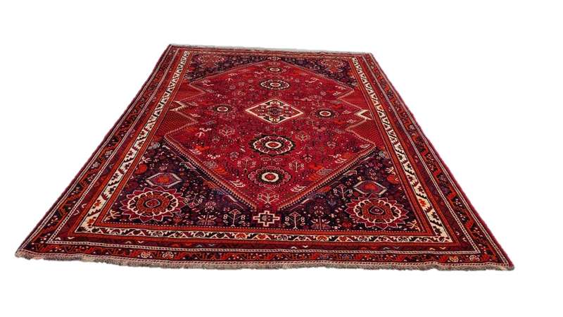 Very Fine Persian Qashqai Carpet 317cm x 217cm Hand Knotted