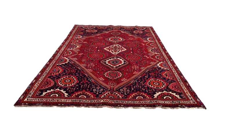 Very Fine Persian Qashqai Carpet 310cm x 207cm Hand Knotted