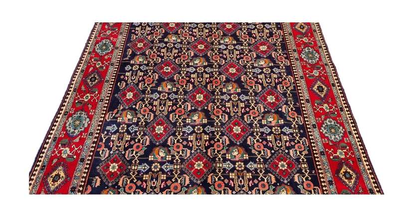 Very Fine Persian Qashqai Carpet 298cm x 198cm Hand Knotted