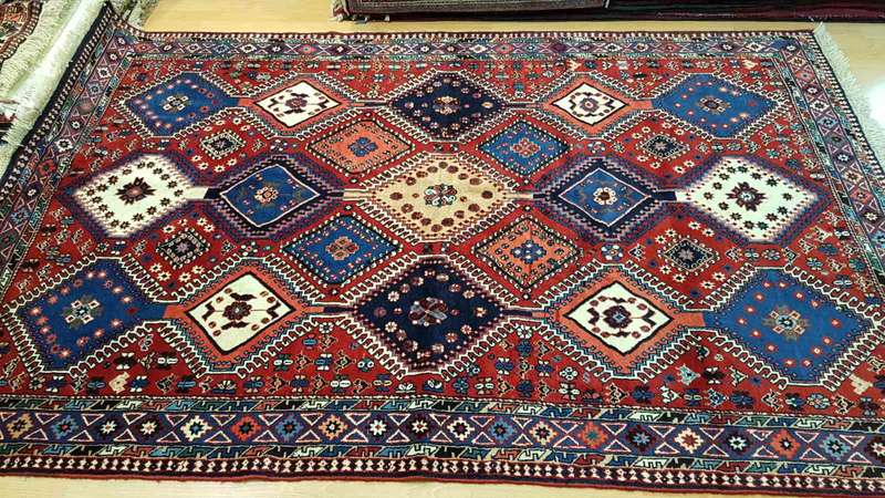 Persian Yalemeh Carpet 240cm x 158cm Hand Knotted