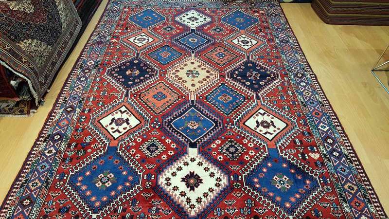Persian Yalemeh Carpet 240cm x 158cm Hand Knotted