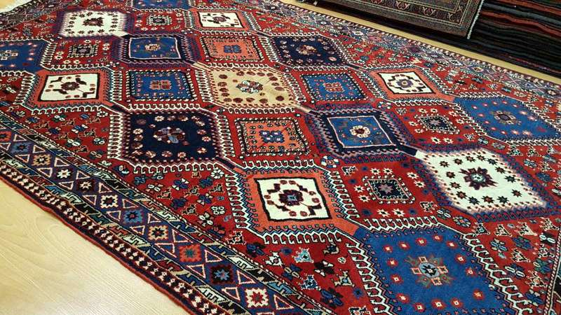 Persian Yalemeh Carpet 240cm x 158cm Hand Knotted