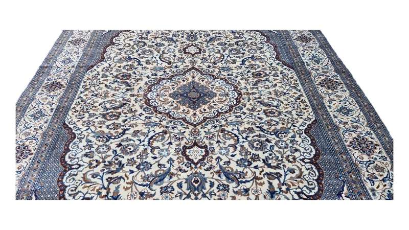 Persian Nain Carpet 407cm x 290cm Hand Knotted