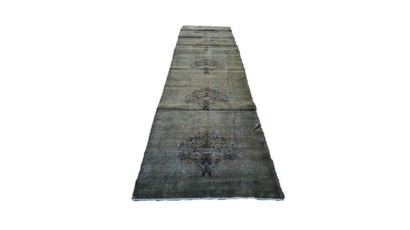 Vintage/Overdye Style Persian Carpet 511cm x 100cm Hand Knotted