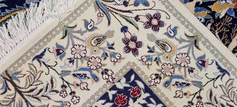Very Fine Persian Nain Tree of life Carpet 200cm x 130cm Hand Knotted