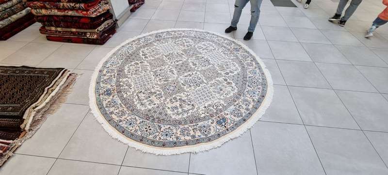 Very Fine Persian Nain Carpet 244cm x 244cm Hand Knotted