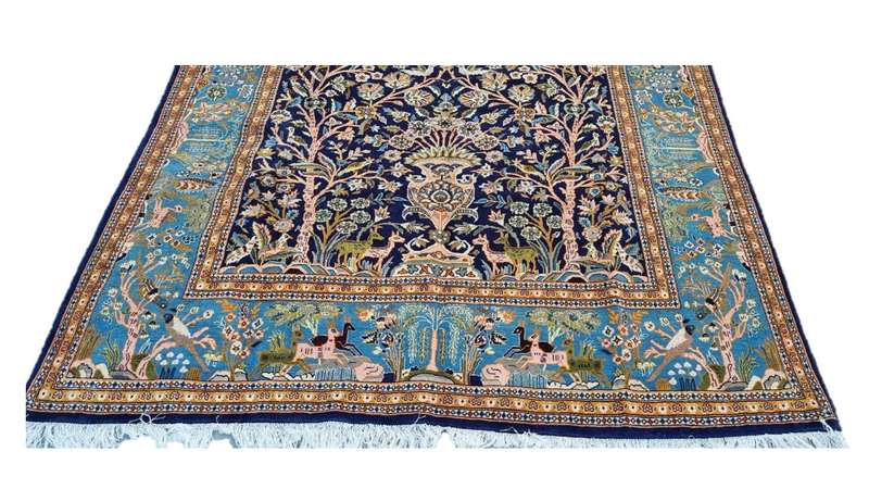 Very Fine Persian Qum Carpet 310cm x 205cm Hand Knotted