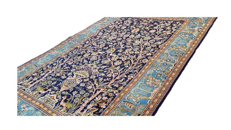 Very Fine Persian Qum Carpet 310cm x 205cm Hand Knotted