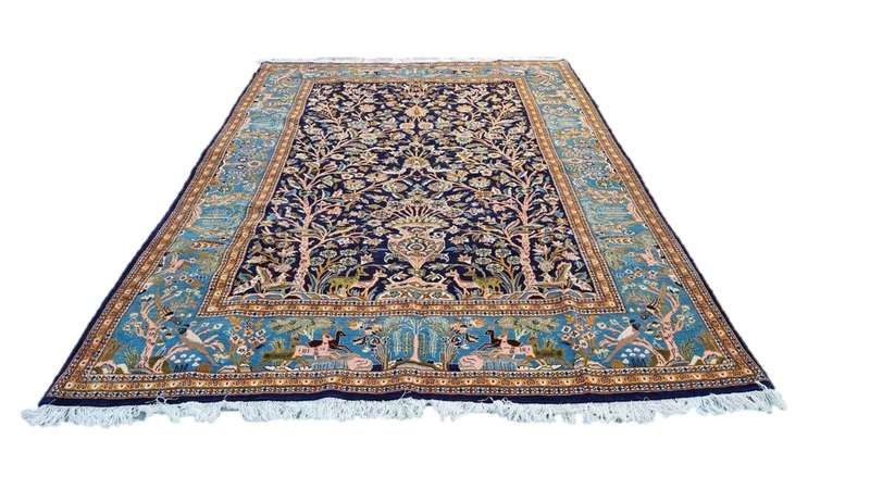 Very Fine Persian Qum Carpet 310cm x 205cm Hand Knotted