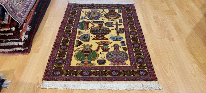 Persian Khorasan Carpet 128cm x 93cm Hand Knotted