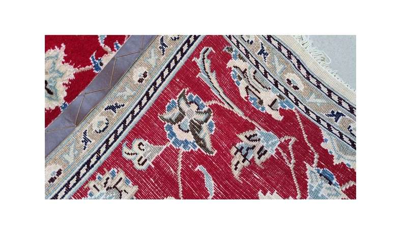 Persian Nain Carpet 280cm x 73cm Hand Knotted