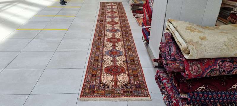 Very Fine Persian Kurdi Carpet 580cm x 86cm Hand Knotted