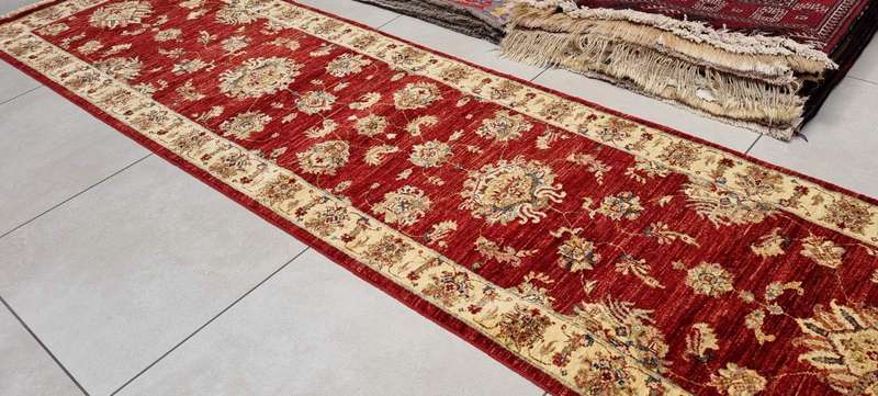Very Fine Afghan Chobi Ariana 302cm x 82cm Hand Knotted