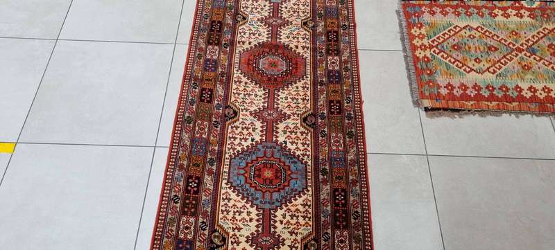 Very Fine Persian Kurdi Carpet 580cm x 86cm Hand Knotted