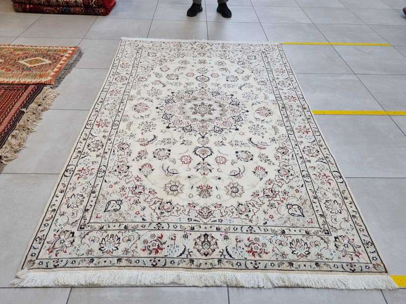 Persian Nain Carpet 240cm x 153cm Hand Knotted