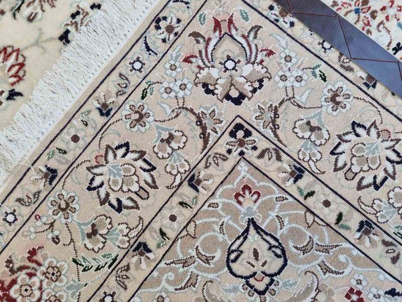 Persian Nain Carpet 240cm x 153cm Hand Knotted