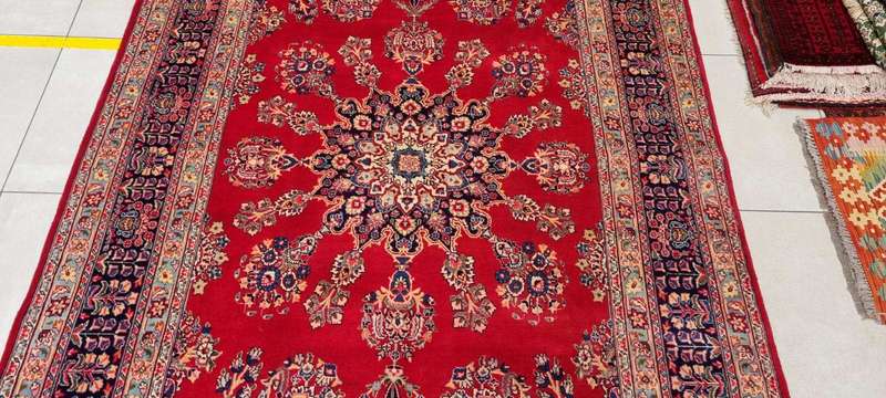 Persian Mashhad Carpet 300cm x 190cm Hand-Knotted