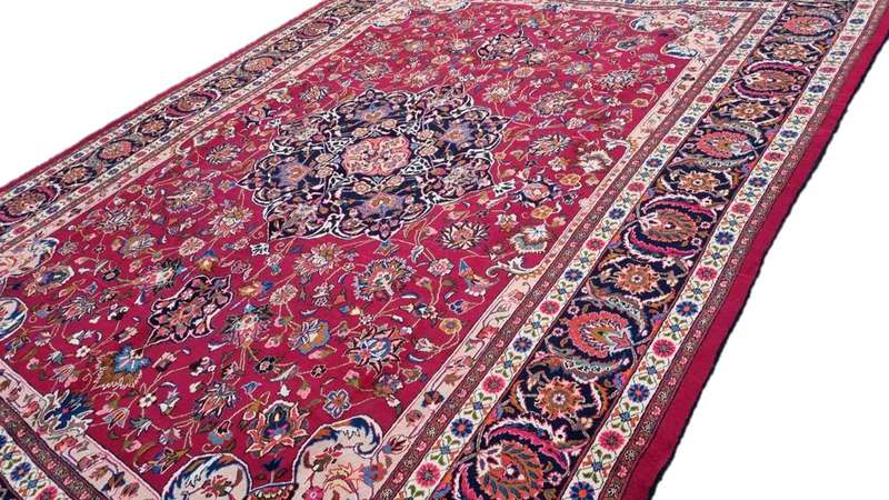 Persian Mashhad Carpet 394cm x 318cm Hand Knotted