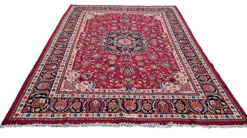 Persian Mashhad Carpet 394cm x 318cm Hand Knotted