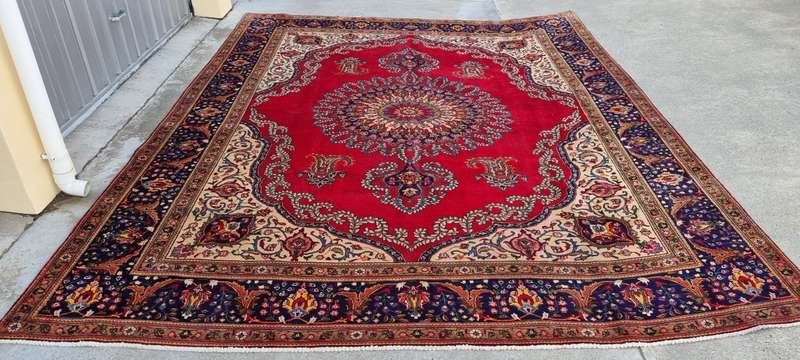 Vintage Persian Tabriz Carpet  395cm x 305cm Hand-Knotted