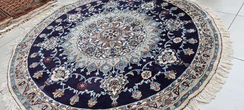 Persian Nain Carpet 205cm x 205cm Hand Knotted