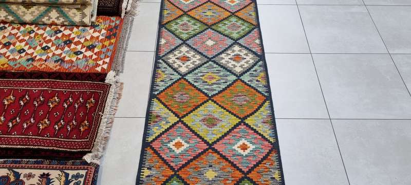Afghan Chobi Kilim 490cm x 85cm Hand Made