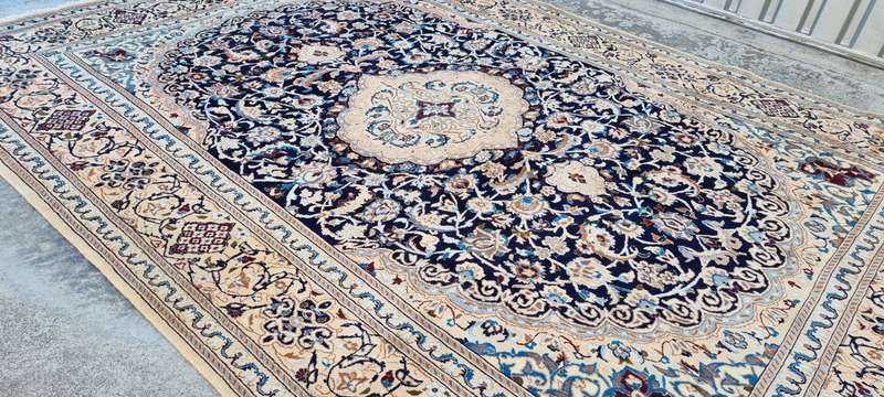 Persian Nain Carpet 345cm x 245cm Hand Knotted