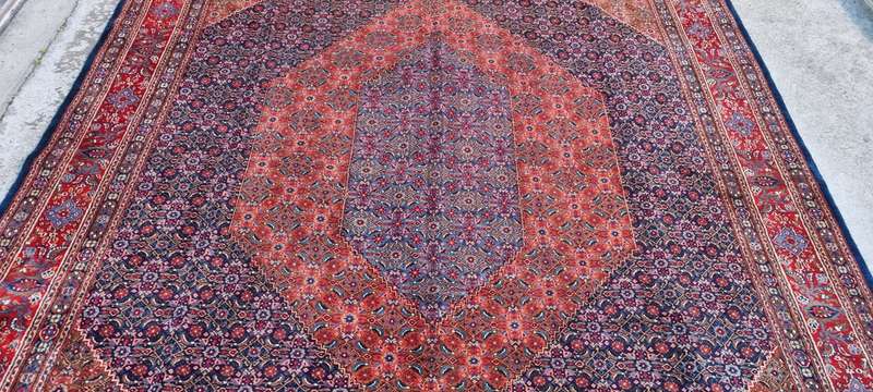 Vintage Persian Moud Carpet 365cm x 242cm Hand Knotted