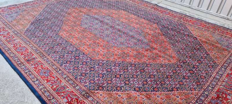 Vintage Persian Moud Carpet 365cm x 242cm Hand Knotted