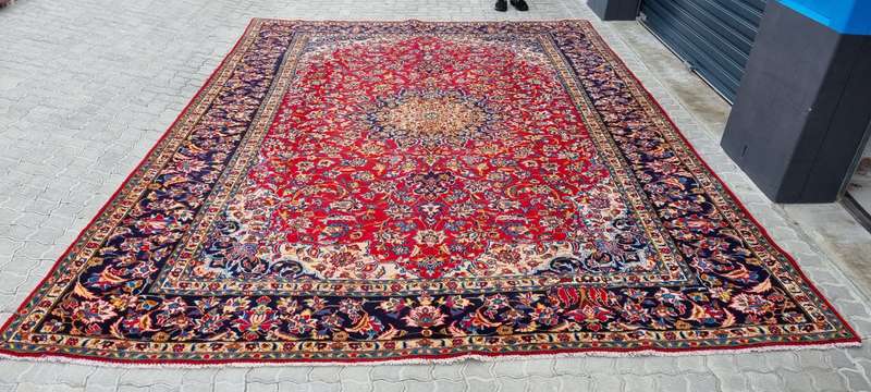 Vintage Persian Najafabad Carpet - 403cm x 290cm Hand Knotted
