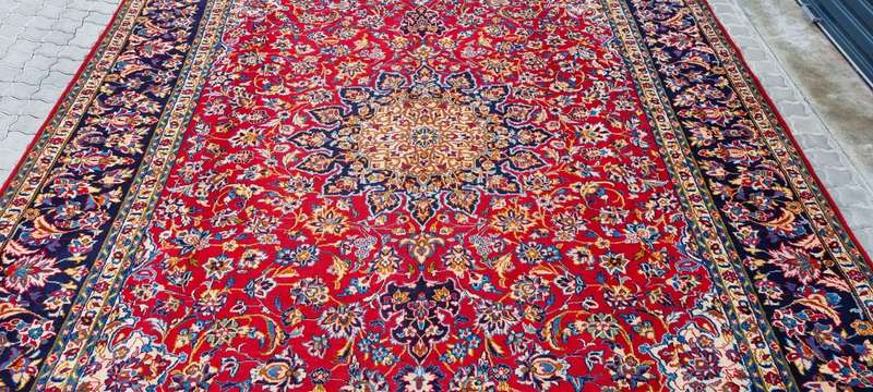 Vintage Persian Najafabad Carpet - 403cm x 290cm Hand Knotted
