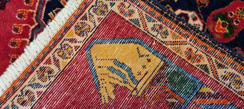 Very Fine Persian Qashqai Carpet 60cm x 60cm Hand Knotted