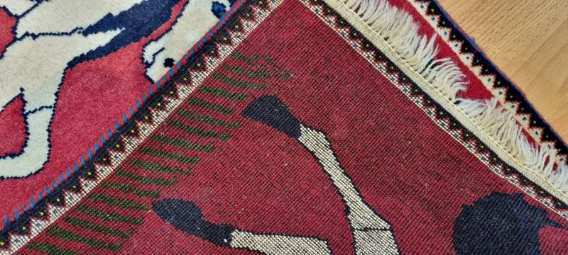 Very Fine Persian Yalemeh Carpet 100cm x 60cm Hand Knotted