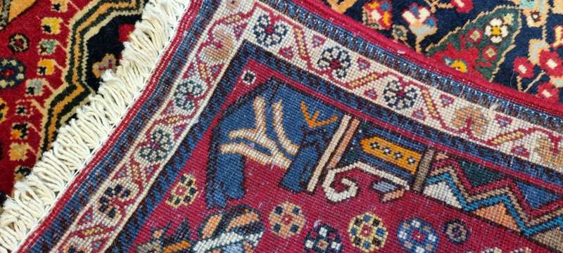 Very Fine Persian Qashqai Carpet 60cm x 60cm Hand Knotted
