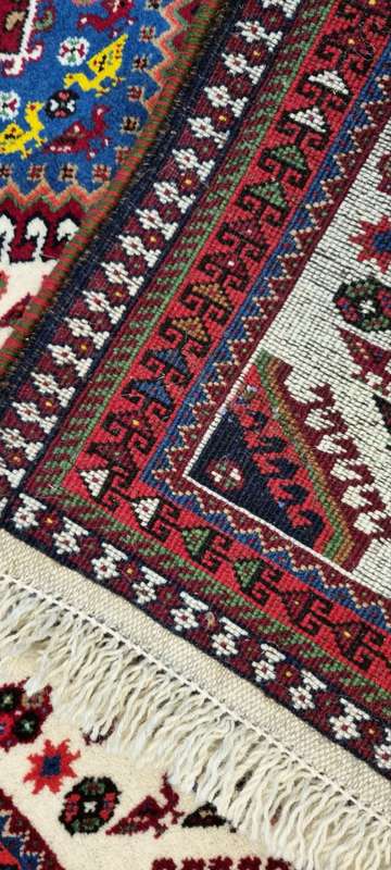 Very Fine Persian Yalemeh Carpet 100cm x 60cm Hand Knotted