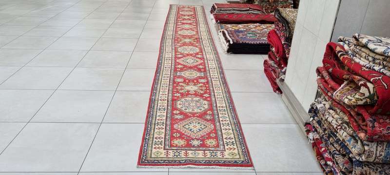 Afghan Kazak Carpet 578cm x 82cm Hand Knotted