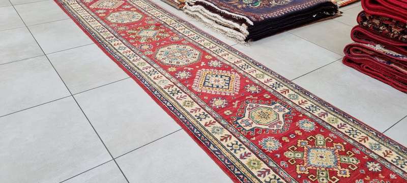 Afghan Kazak Carpet 578cm x 82cm Hand Knotted