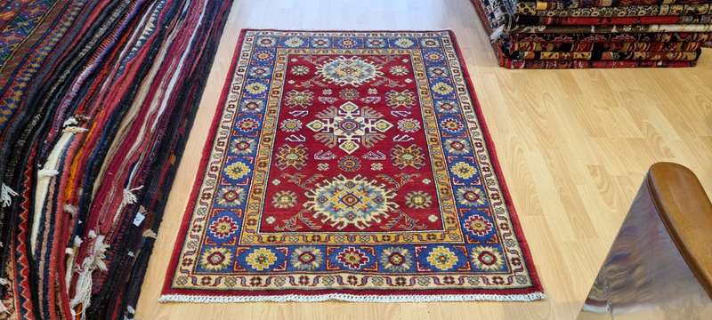 Afghan Kazak Carpet 148cm x 100cm Hand Knotted