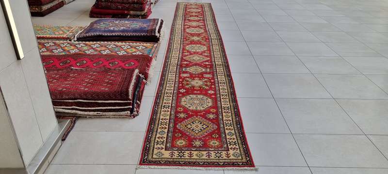 Afghan Kazak Carpet 578cm x 82cm Hand Knotted