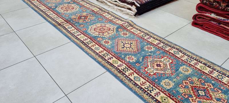 Afghan Kazak Carpet 591cm x 80cm Hand Knotted