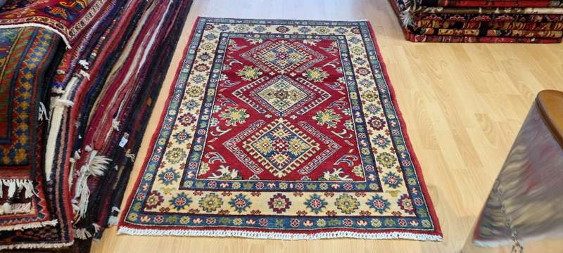 Afghan Kazak Carpet 149cm x 100cm Hand Knotted