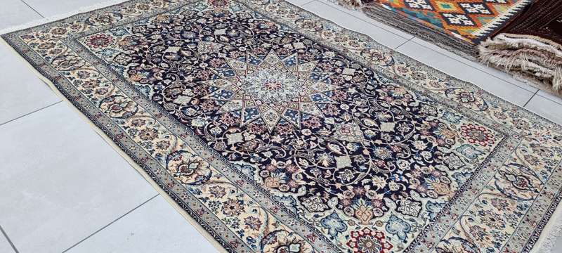 Very Fine Persian Nain Carpet (6LA) 210cm x 130cm Hand Knotted