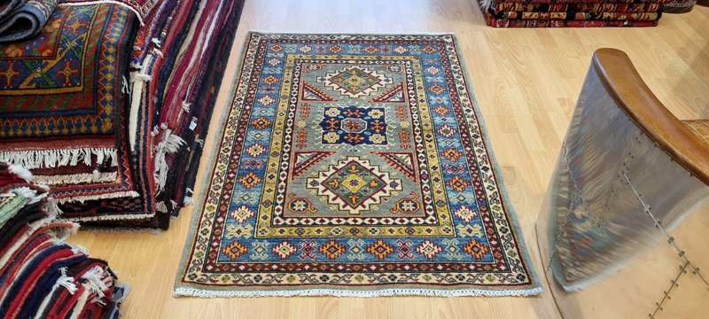 Afghan Kazak Carpet 148cm x 100cm Hand Knotted