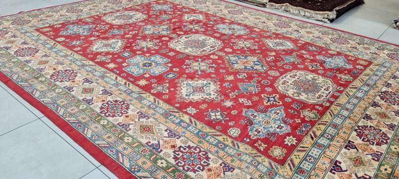 Afghan Kazak Carpet 394cm x 293cm Hand Knotted
