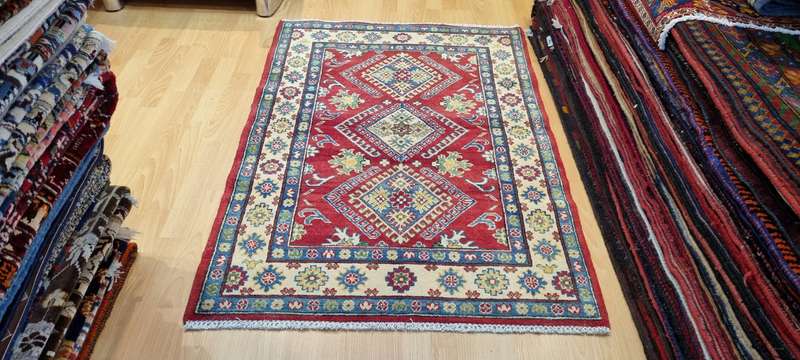Afghan Kazak Carpet 149cm x 100cm Hand Knotted