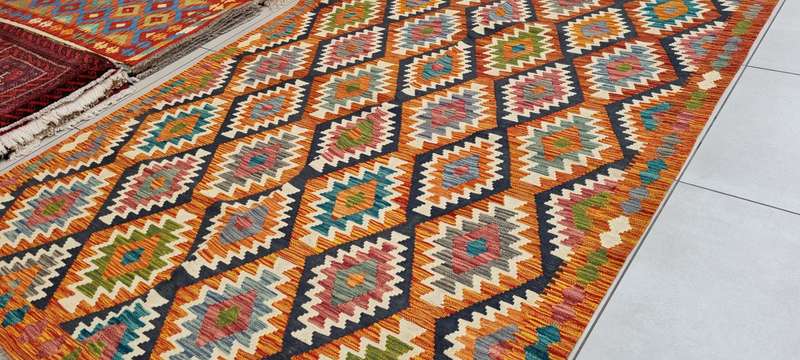 Afghan Chobi Kilim 243cm x 174cm Hand Made