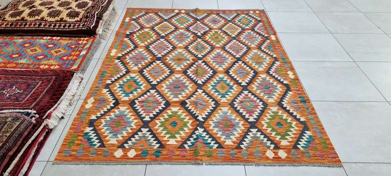 Afghan Chobi Kilim 243cm x 174cm Hand Made